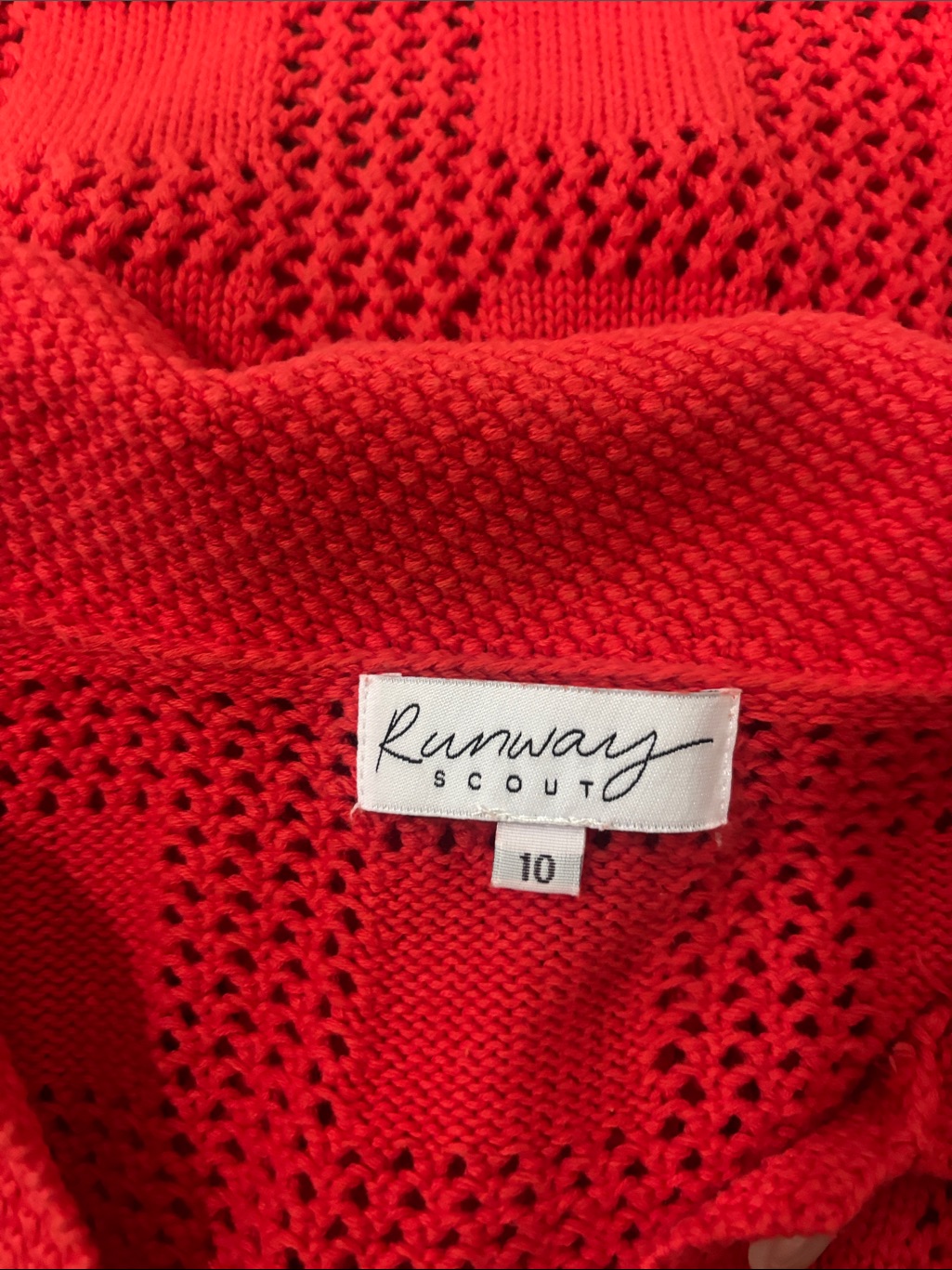 Vintage Red Knit Button-Front Dress — image 2 of 3